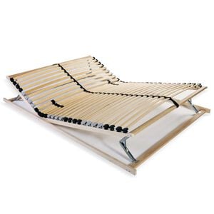vidaXL Bed Slatted Base Natural Wood Solid Beechwood frame and Birch slats