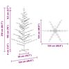 vidaXL Wooden Christmas Tree with Stand Brown 82.68 in Solid pine wood