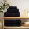vidaXL Towel Set of 10 Black 100% Ring-spun Cotton XXL Towel