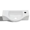 vidaXL Ceramic Bathroom Sink Basin with Faucet Hole White