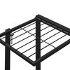 vidaXL Flower Stand Black Iron Standard Flower Stand Rectangular