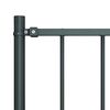 vidaXL Fence Panel with Posts Powder-coated Steel 5.9 ft x 2.5 ft Anthracite