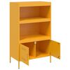 vidaXL Highboard Mustard Yellow Steel Medium Highboard Rectangular