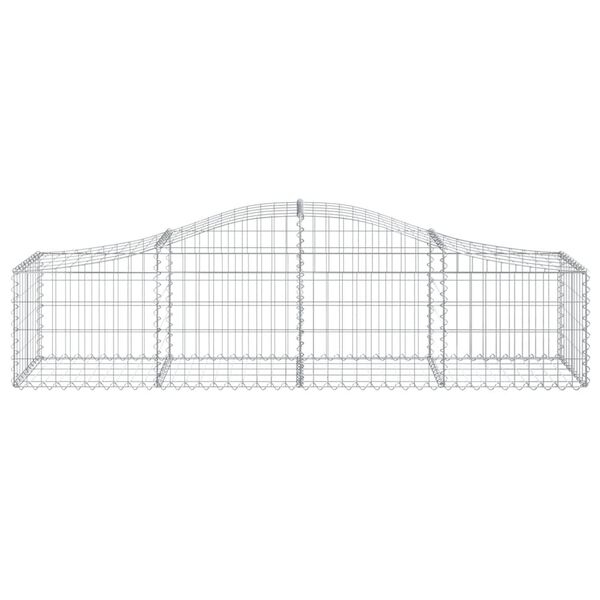 vidaXL Gabion Basket Set of 15 Silver Galvanized Iron Large