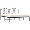 vidaXL Bed Frame Black Powder-Coated Steel 63x79 in Bed Frame