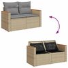 vidaXL Garden Sofa Set Beige, Light Grey, Black