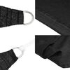 vidaXL Sunshade Sail 1.75 oz/ft² Triangular Black 16.4x23.0x23.0' HDPE