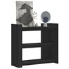 vidaXL Console Table Black Engineered wood 39.4 x 13.8 x 35.4 in