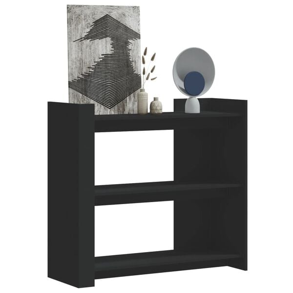 vidaXL Console Table Black Engineered wood 39.4 x 13.8 x 35.4 in