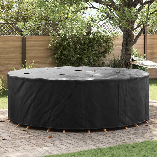 vidaXL Outdoor Furniture Cover Black 279 x 279 x 71 cm 420D fabric