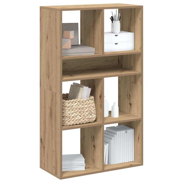 vidaXL Book Cabinet Artisan Oak Engineered Wood Tall Bookshelf Durable