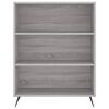 vidaXL Bookcase Grey Sonoma Engineered wood Medium Bookcase