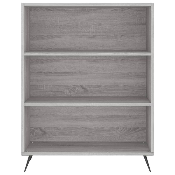 vidaXL Bookcase Grey Sonoma Engineered wood Medium Bookcase