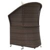 vidaXL Patio Lounge Set Brown and White PE Rattan, Steel Compact Durable
