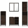 vidaXL Bathroom Furniture Set Brown Oak Engineered wood and metal Medium