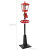 vidaXL Christmas Street Lamp Black, Red ABS, PVC 70.9 in tall