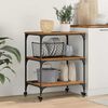 vidaXL Kitchen Trolley Old Wood 23.62 x 16.14 x 29.92 in