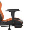 vidaXL Gaming Chair Black and Orange Faux leather, metal, plywood, foam