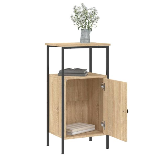 vidaXL Bedside Cabinet Sonoma oak Engineered wood Medium Bedside Cabinet