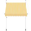 vidaXL Retractable Awning Orange and White Stripes