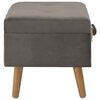 vidaXL Stool Gray Velvet Medium Stool Rectangular Contemporary