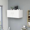 vidaXL Wall Mounted Cabinet White Engineered wood Medium Wall mounting