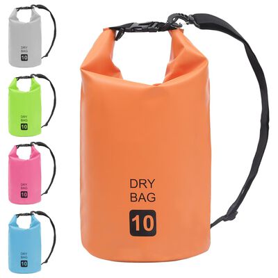 vidaXL Dry Bag Orange 2.6 gal PVC