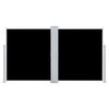 vidaXL Side Awning Black Polyester 55.1 x 236.2 in Retractable