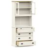 vidaXL Highboard VIGO White 31.5"x15.7"x69.3" Solid Wood Pine