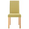 vidaXL Dining Chair Set of 6 Green Fabric and Rubberwood Standard