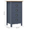 vidaXL Sideboard Grey and Honey Brown Solid pine wood