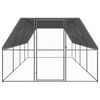 vidaXL Chicken Cage Silver and Grey Galvanized steel, Polyethylene Large