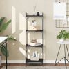 vidaXL Bookcase Black Engineered wood and metal Medium Bookcase