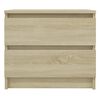 vidaXL Bed Cabinet Set of 2 Sonoma oak Engineered wood Standard