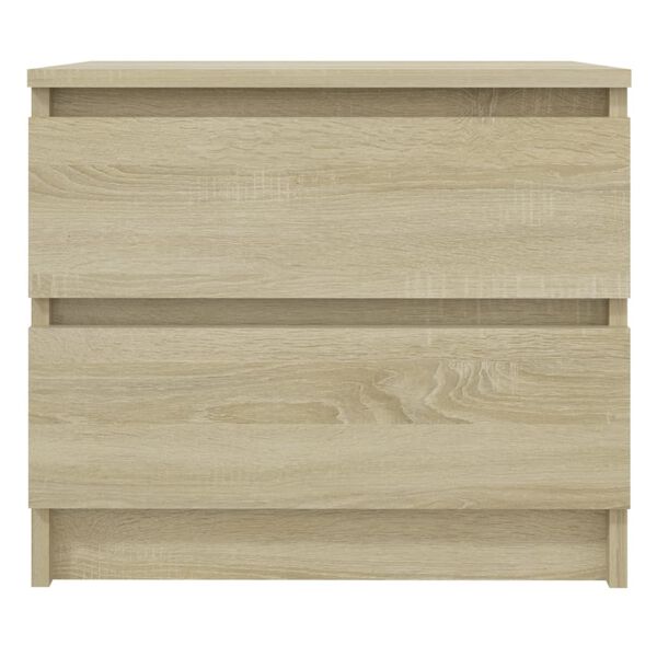 vidaXL Bed Cabinet Set of 2 Sonoma oak Engineered wood Standard