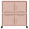 vidaXL Sideboard Pink Cold-rolled steel Standard Sideboard Rectangular