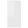 vidaXL Cosmetic Cabinet High gloss white Engineered wood 31.5x15.7x29.5 in