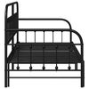 vidaXL Daybed Frame with Headboard Black 42.1" x 79.9" Steel