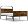 vidaXL Bed Frame Sonoma oak Steel, engineered wood Single Bed Frame