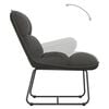 vidaXL Leisure Chair with Metal Frame Dark Gray Velvet