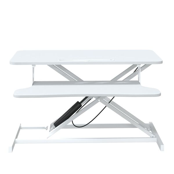 vidaXL Adjustable Workstation White Steel, Engineered wood Standard