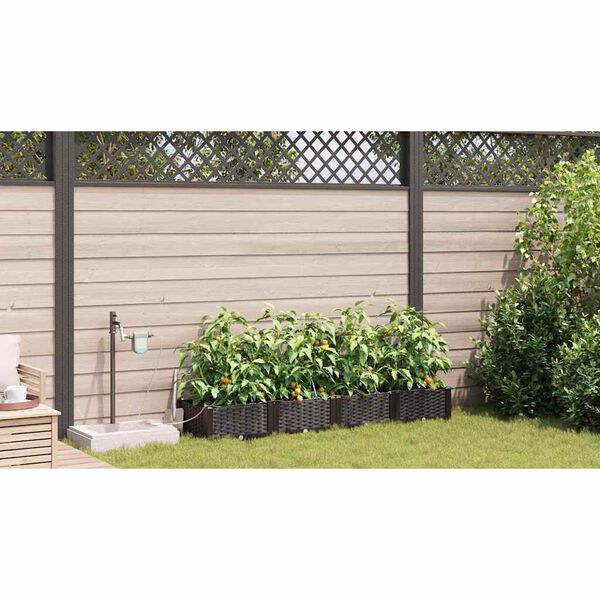 vidaXL Garden Black 120 x 40 x 126 cm Steel