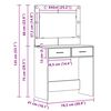 vidaXL Dressing Table 2 pcs Brown 40 x 41 x 75 cm Engineered wood