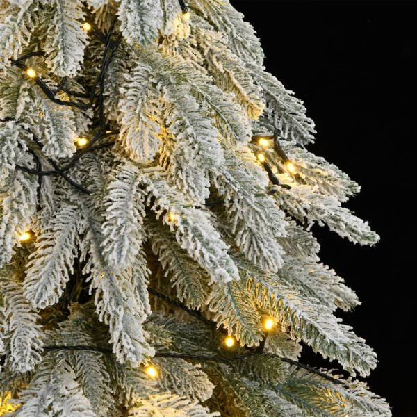 vidaXL Artificial Christmas Tree White Polyethylene, Metal 71 in tall
