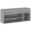 vidaXL Shoe Bench Grey Sonoma Engineered Wood 41.3 in Shoe Bench