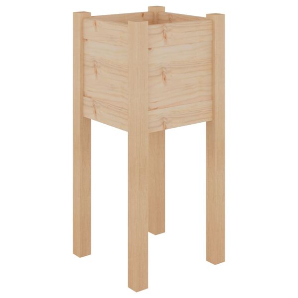 vidaXL Planter Set of 2 Pine Solid pinewood 12.2 in x 12.2 in x 27.6 in