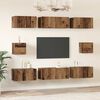 vidaXL TV Cabinet Set Wall-mounted 8 pcs Old Wood Engineered Wood