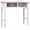 vidaXL Console Table Brown and White Paulownia wood and Poplar wood