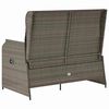 vidaXL Garden Bench with Cushion Gray Poly rattan