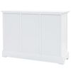 vidaXL Sideboard White MDF, Pinewood, Metal Medium Sideboard